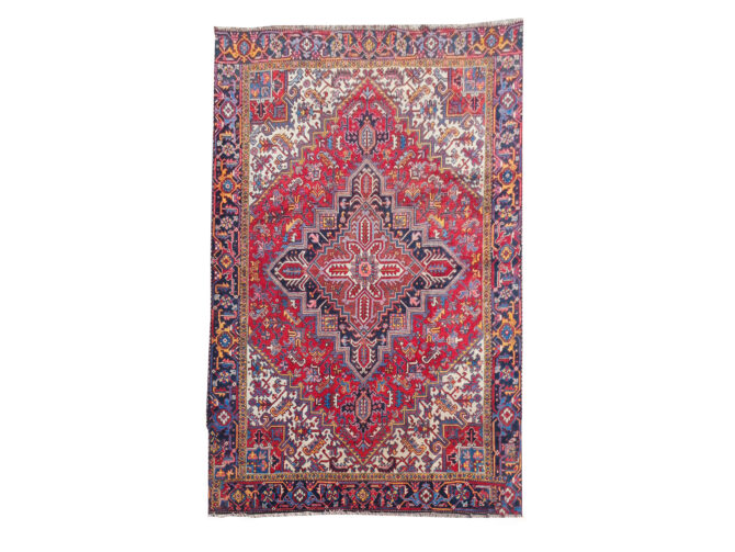 Authentic Hand Knotted Vintage Hareez Wool Area Rug 10.0 x 7.10 Ft (1499 Ger-4) - Image 3
