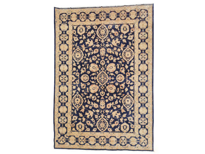 Authentic Hand Knotted Vintage Afghan Chobi Wool Area Rug 11.5 x 8.4 Ft (1520 Ger-4) - Image 3