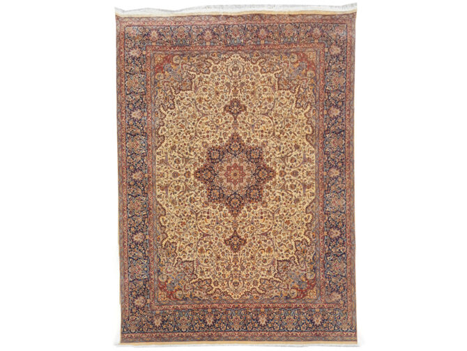 Authentic Hand Knotted Vintage Double knot Wool Area Rug 12.3 x 9.0 Ft (1521 Ger-4) - Image 3