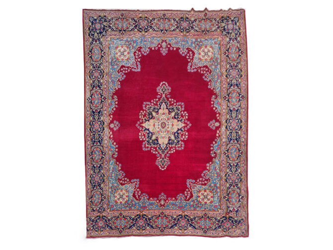 Authentic Hand Knotted Vintage Qirmoun Wool Area Rug 12.7 x 9.7 Ft (1541 Ger-4) - Image 3