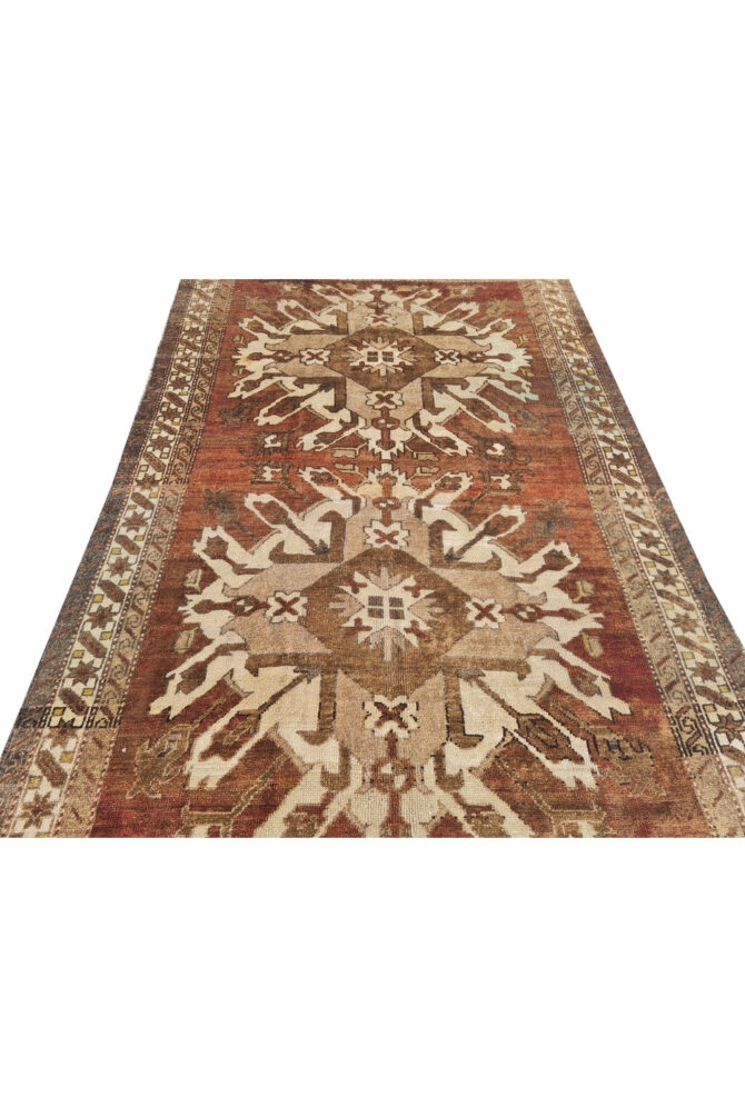 Authentic Hand Knotted Antique Kurdi Wool Area Rug 7.5 x 4.8 Ft (1196 Ger-4) - Image 7