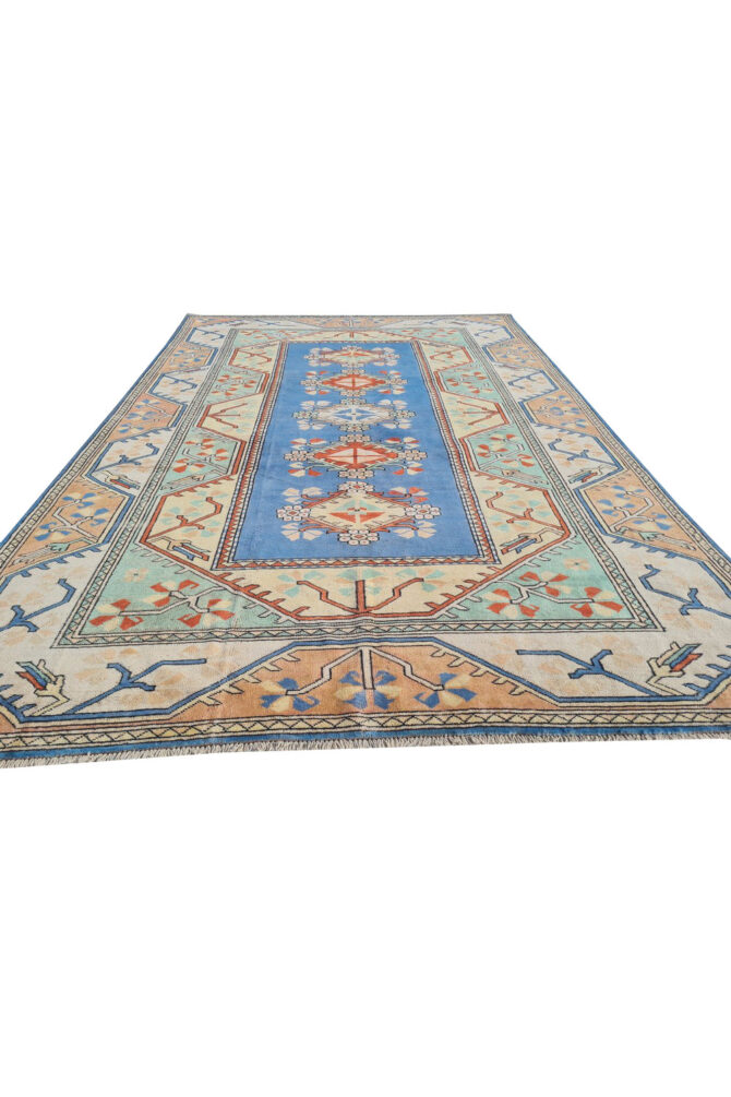 Authentic Hand Knotted Vintage Kurdi Wool Area Rug 10.1 x 6.8 Ft (1427 Ger-4 ) - Image 6