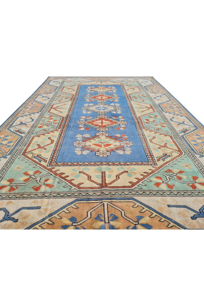 Authentic Hand Knotted Vintage Kurdi Wool Area Rug 10.1 x 6.8 Ft (1427 Ger-4 ) - Image 7