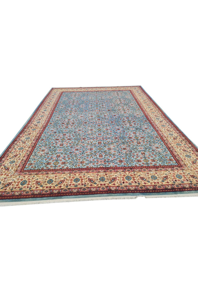 Authentic Hand Knotted Vintage Qaisery Wool Area Rug 9.6 x 6.8 Ft (1458 Ger-4) - Image 4
