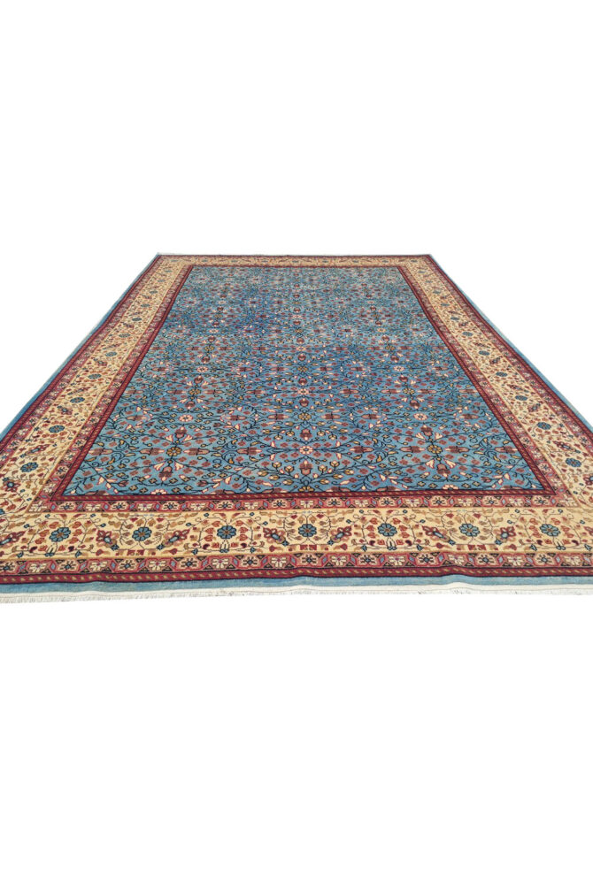 Authentic Hand Knotted Vintage Qaisery Wool Area Rug 9.6 x 6.8 Ft (1458 Ger-4) - Image 6