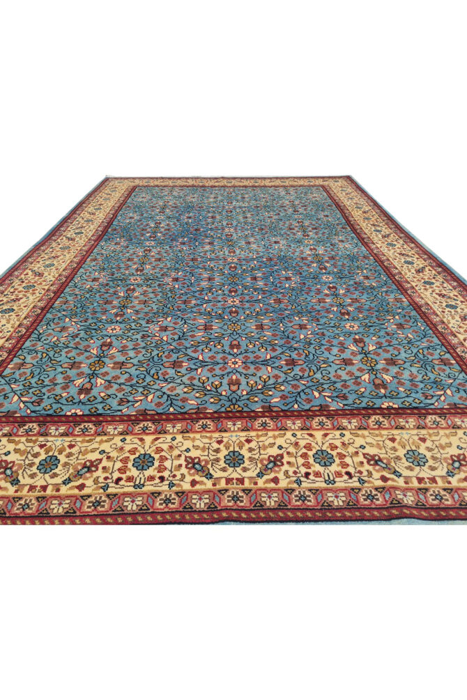 Authentic Hand Knotted Vintage Qaisery Wool Area Rug 9.6 x 6.8 Ft (1458 Ger-4) - Image 7