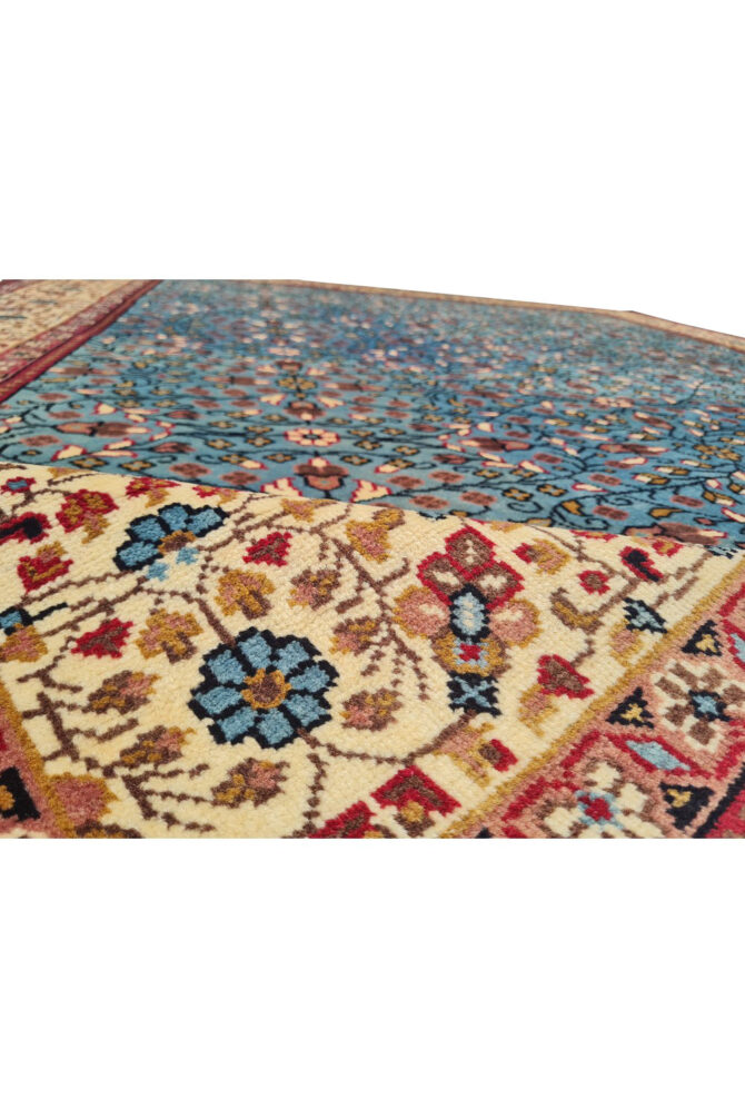 Authentic Hand Knotted Vintage Qaisery Wool Area Rug 9.6 x 6.8 Ft (1458 Ger-4) - Image 11