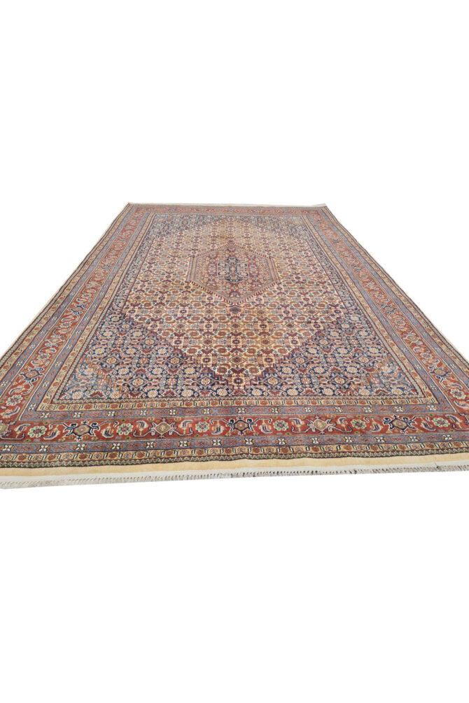 Authentic Hand Knotted Vintage Bijour Wool Area Rug 10.0 x 6.7 Ft - Image 2