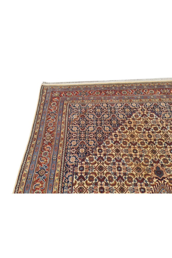 Authentic Hand Knotted Vintage Bijour Wool Area Rug 10.0 x 6.7 Ft - Image 7
