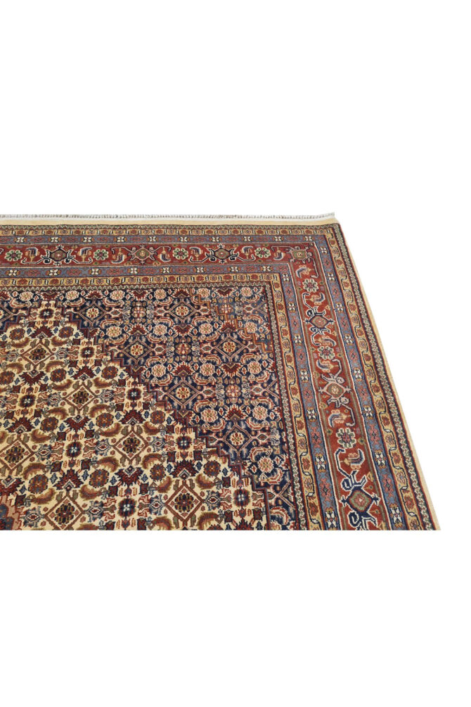 Authentic Hand Knotted Vintage Bijour Wool Area Rug 10.0 x 6.7 Ft - Image 8