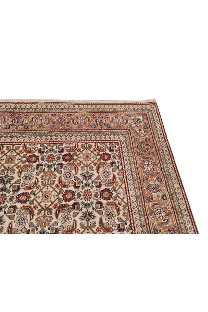 Authentic Hand Knotted Vintage Indo Wool Area Rug 8.2 x 6.2 Ft (1481 Ger-4) - Image 8