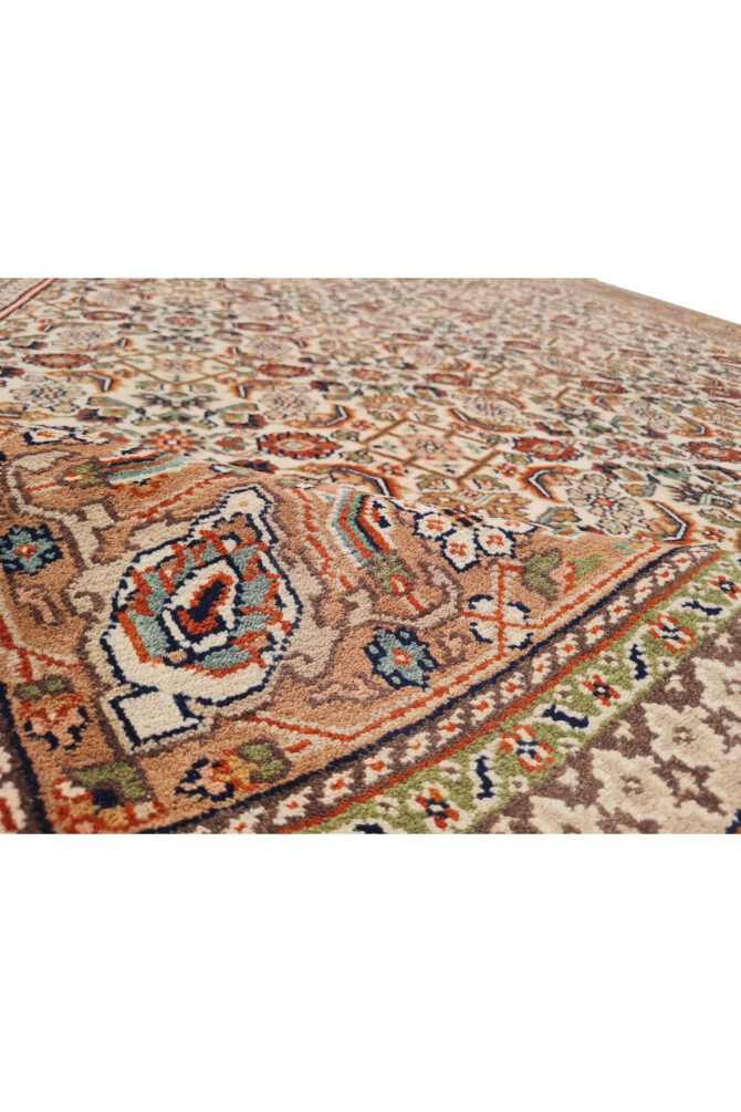 Authentic Hand Knotted Vintage Indo Wool Area Rug 8.2 x 6.2 Ft (1481 Ger-4) - Image 9
