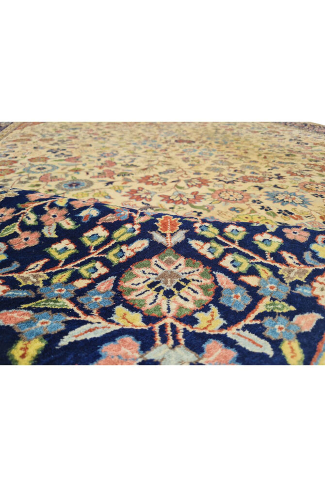 Authentic Hand Knotted Vintage Indo Wool Area Rug 9.8 x 6.5 Ft (1484 Ger-4) - Image 10