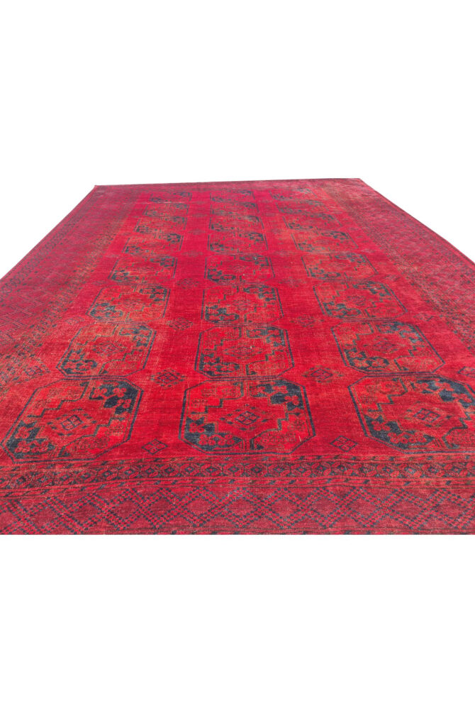 Authentic Hand Knotted Antique Afghan Turkmen Felpah Wool Area Rug 11.5 x 8.0 Ft (1485 Ger-4) - Image 6