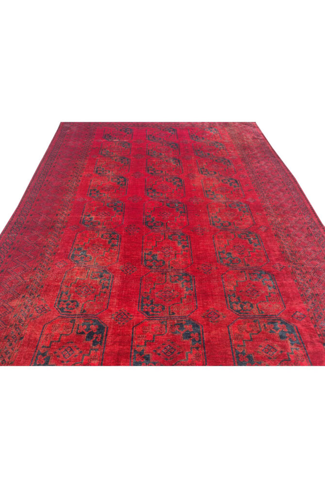 Authentic Hand Knotted Antique Afghan Turkmen Felpah Wool Area Rug 11.5 x 8.0 Ft (1485 Ger-4) - Image 7