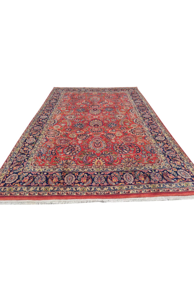 Authentic Hand Knotted Vintage Hareez Wool Area Rug 7.11 x 5.5 Ft (1486 Ger-4) - Image 3