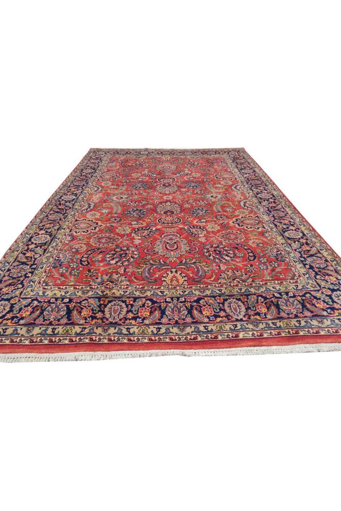 Authentic Hand Knotted Vintage Hareez Wool Area Rug 7.11 x 5.5 Ft (1486 Ger-4) - Image 4