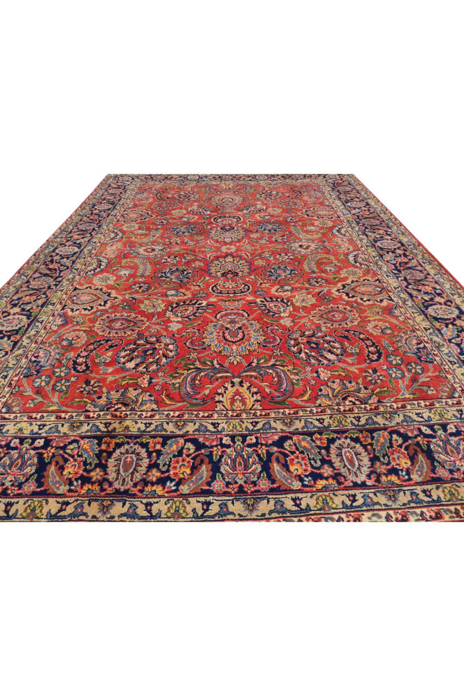 Authentic Hand Knotted Vintage Hareez Wool Area Rug 7.11 x 5.5 Ft (1486 Ger-4) - Image 5