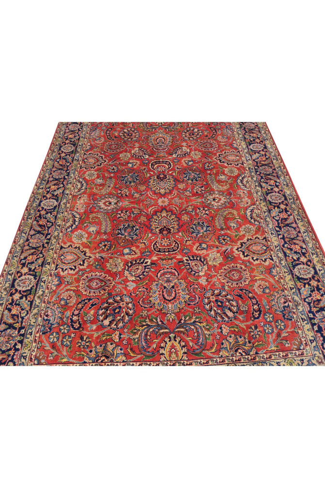 Authentic Hand Knotted Vintage Hareez Wool Area Rug 7.11 x 5.5 Ft (1486 Ger-4) - Image 6