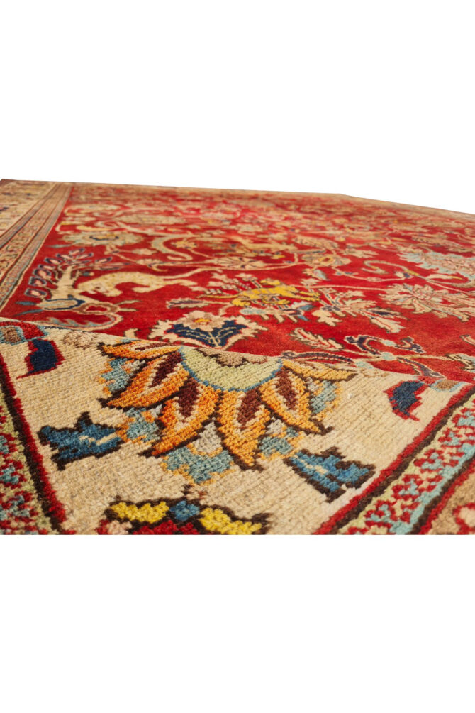 Authentic Hand Knotted Vintage Tabreez Wool Area Rug 13.7 x 9.10 Ft (1495 Ger-4) - Image 11
