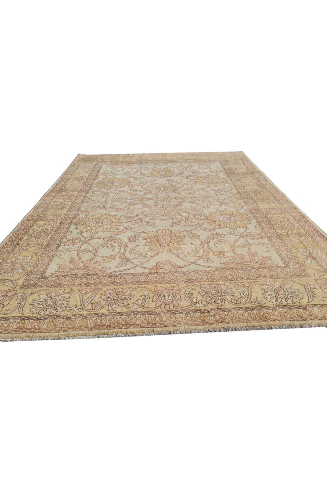 Authentic Hand Knotted Vintage Afghan Chobi Wool Area Rug 9.11 x 8.1 Ft (1497 Ger-4) - Image 4