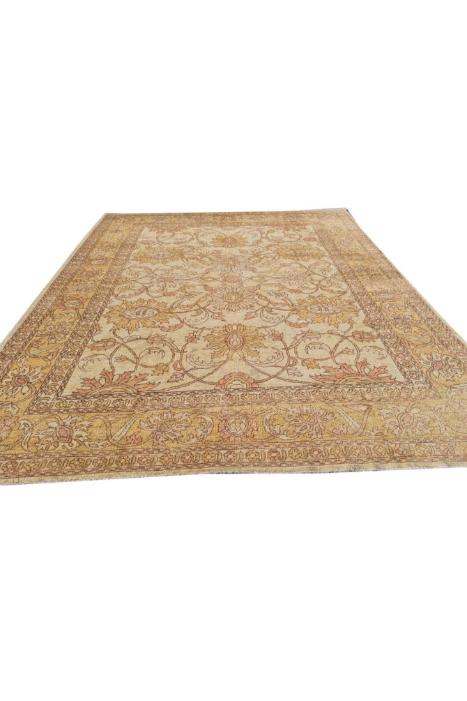 Authentic Hand Knotted Vintage Afghan Chobi Wool Area Rug 9.11 x 8.1 Ft (1497 Ger-4) - Image 5