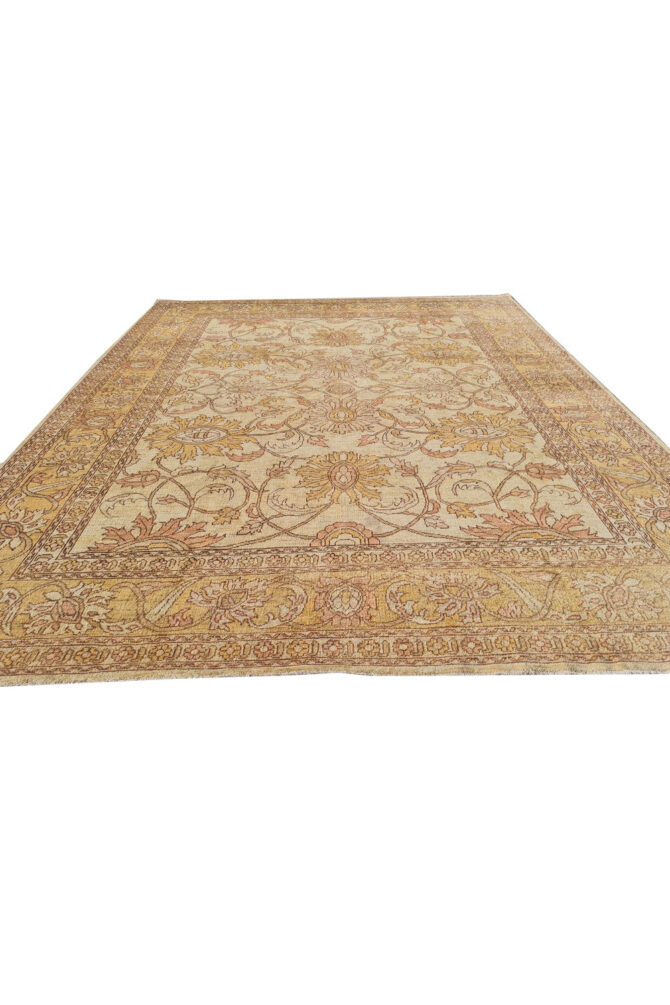 Authentic Hand Knotted Vintage Afghan Chobi Wool Area Rug 9.11 x 8.1 Ft (1497 Ger-4) - Image 6