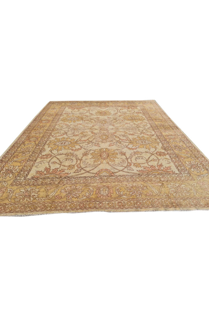 Authentic Hand Knotted Vintage Afghan Chobi Wool Area Rug 9.11 x 8.1 Ft (1497 Ger-4) - Image 7