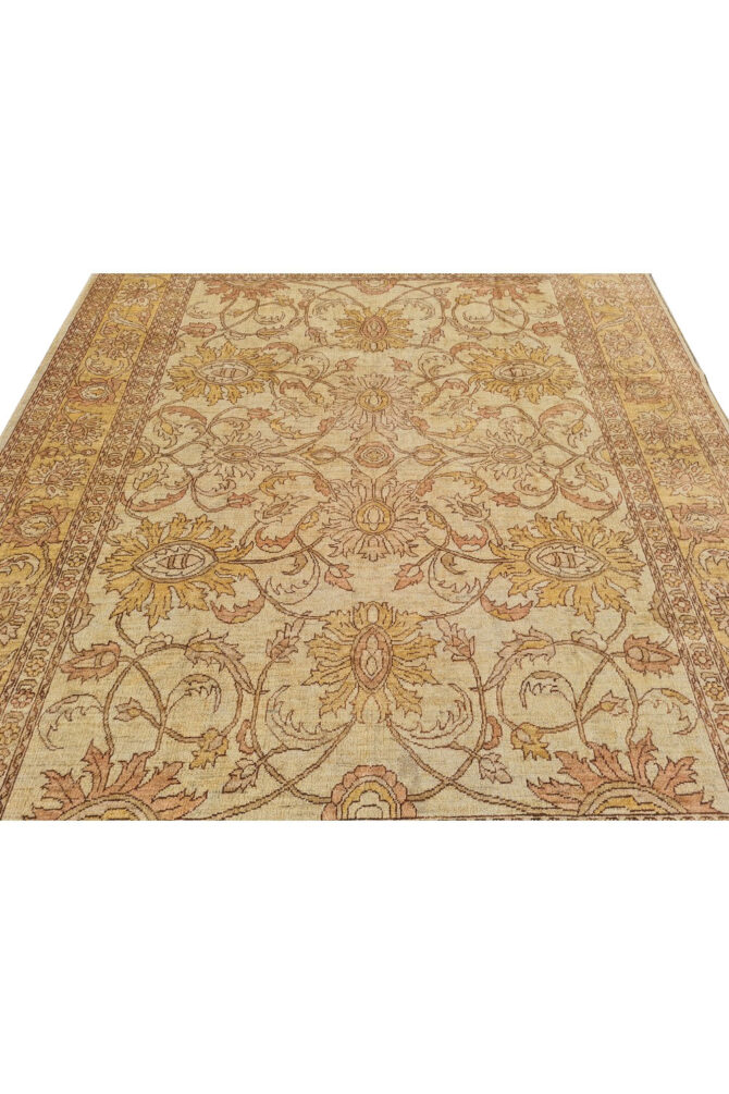 Authentic Hand Knotted Vintage Afghan Chobi Wool Area Rug 9.11 x 8.1 Ft (1497 Ger-4) - Image 9