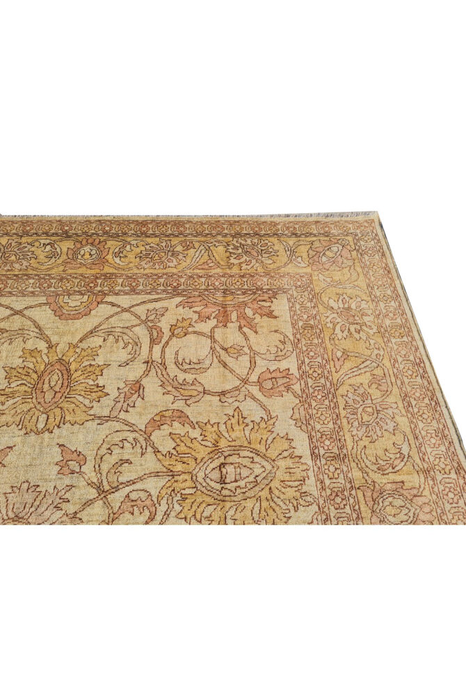 Authentic Hand Knotted Vintage Afghan Chobi Wool Area Rug 9.11 x 8.1 Ft (1497 Ger-4) - Image 11
