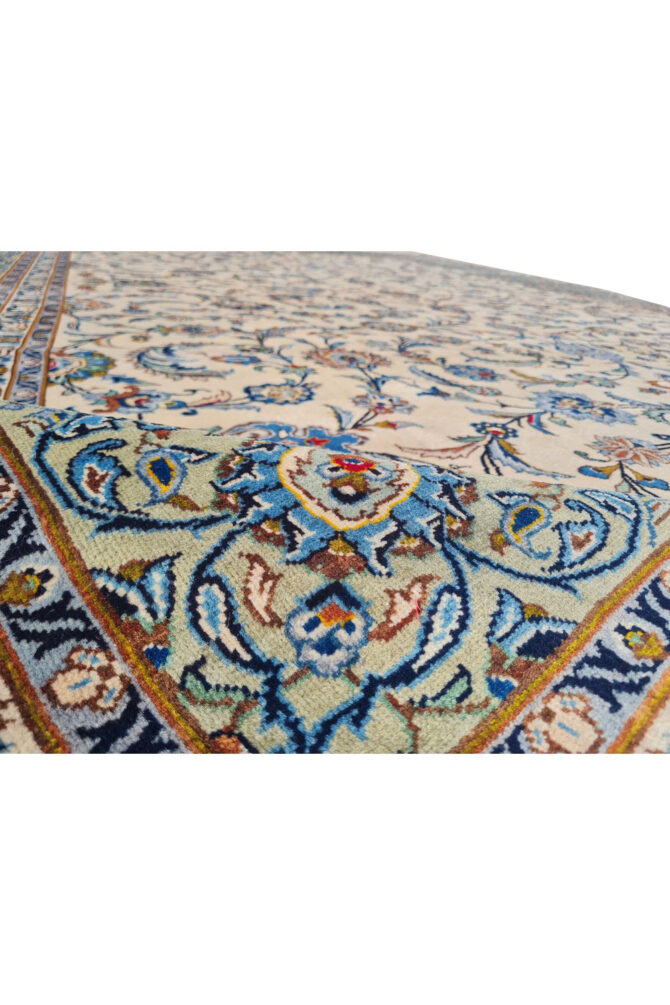 Authentic Hand Knotted Vintage Qashoun Wool Area Rug 13.10 x 9.8 Ft (1498 Ger-4) - Image 11