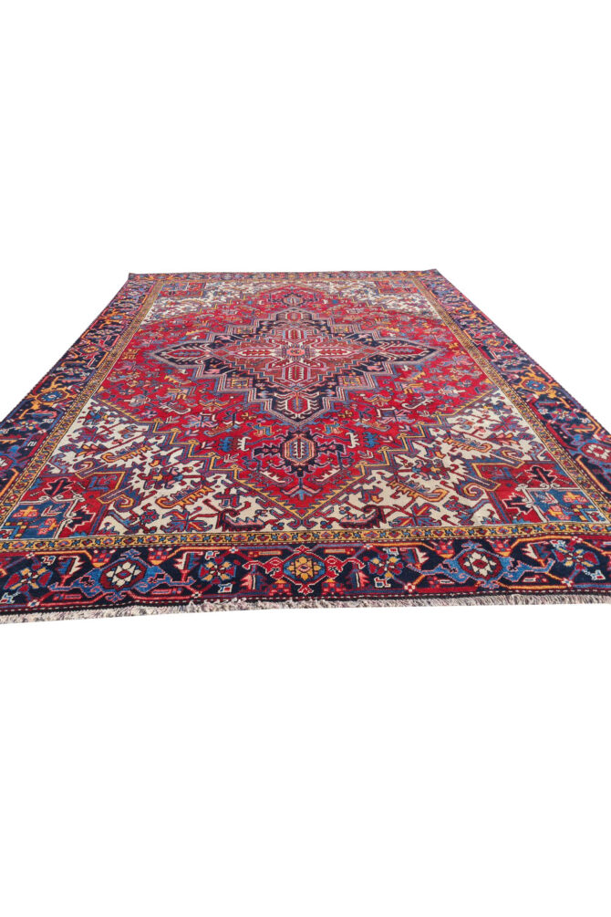 Authentic Hand Knotted Vintage Hareez Wool Area Rug 10.0 x 7.10 Ft (1499 Ger-4) - Image 5