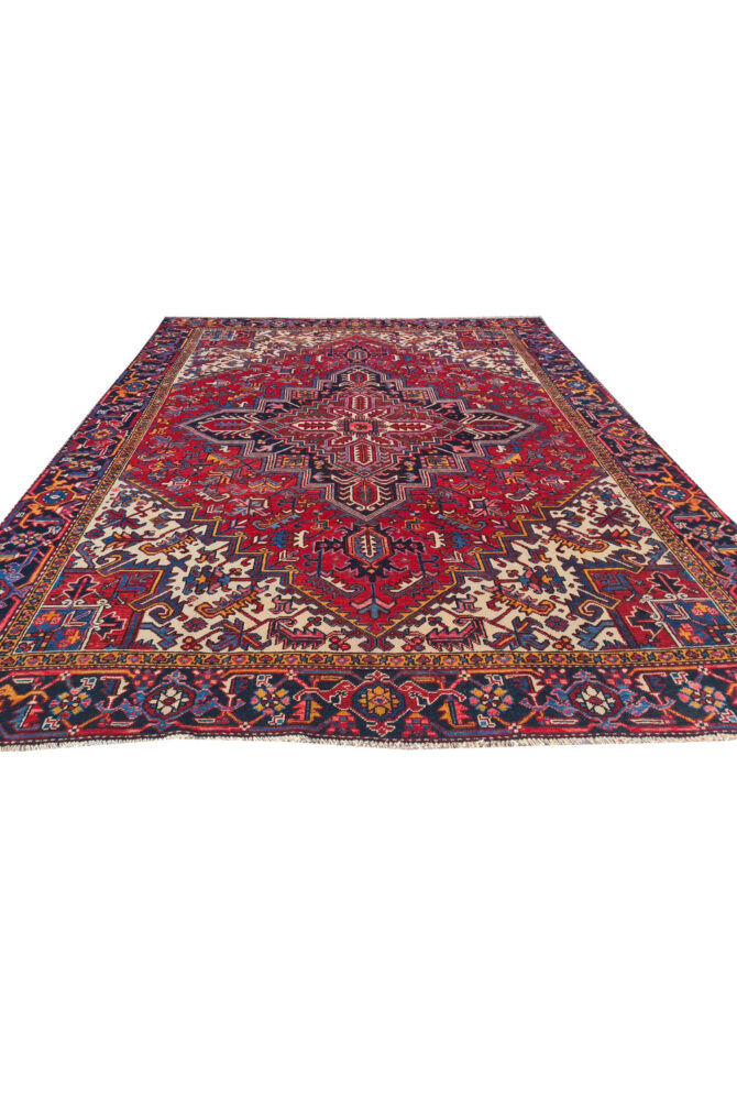 Authentic Hand Knotted Vintage Hareez Wool Area Rug 10.0 x 7.10 Ft (1499 Ger-4) - Image 6