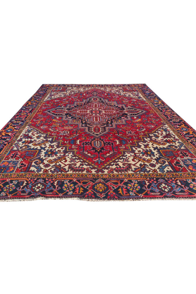 Authentic Hand Knotted Vintage Hareez Wool Area Rug 10.0 x 7.10 Ft (1499 Ger-4) - Image 7