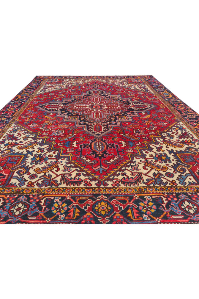 Authentic Hand Knotted Vintage Hareez Wool Area Rug 10.0 x 7.10 Ft (1499 Ger-4) - Image 8