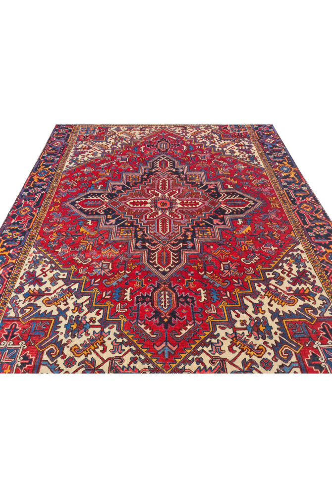 Authentic Hand Knotted Vintage Hareez Wool Area Rug 10.0 x 7.10 Ft (1499 Ger-4) - Image 9