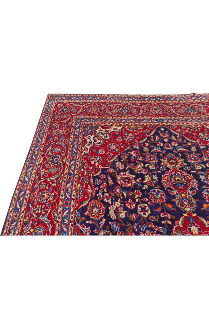Authentic Hand Knotted Vintage Qashoun Wool Area Rug 11.10 x 7.10 Ft (1500 Ger-4) - Image 9