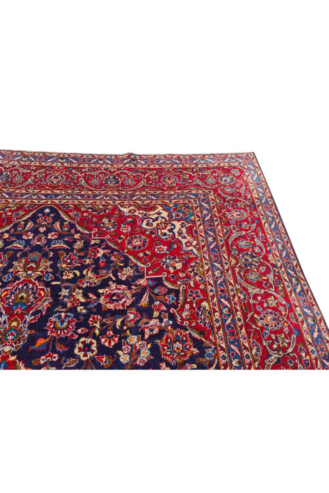 Authentic Hand Knotted Vintage Qashoun Wool Area Rug 11.10 x 7.10 Ft (1500 Ger-4) - Image 10
