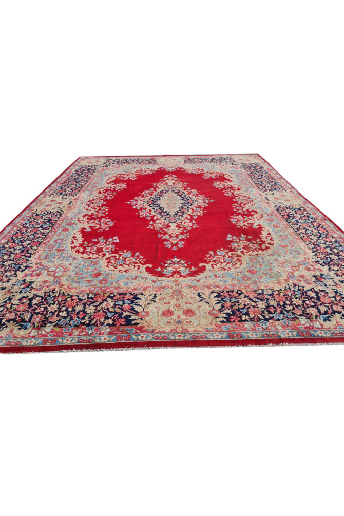 Authentic Hand Knotted Vintage Qirmoun Wool Area Rug 12.5 x 9.10 Ft (1504 Ger-4) - Image 5