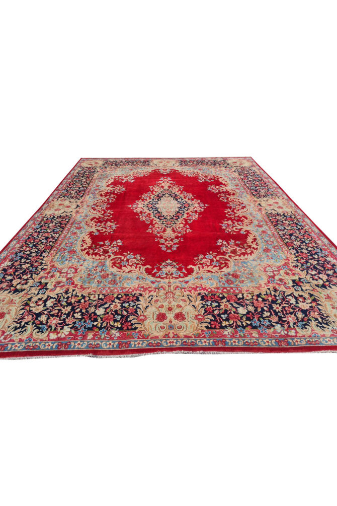 Authentic Hand Knotted Vintage Qirmoun Wool Area Rug 12.5 x 9.10 Ft (1504 Ger-4) - Image 6