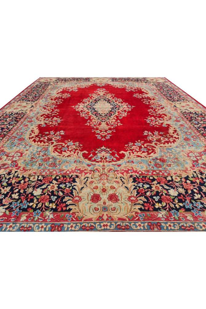 Authentic Hand Knotted Vintage Qirmoun Wool Area Rug 12.5 x 9.10 Ft (1504 Ger-4) - Image 7