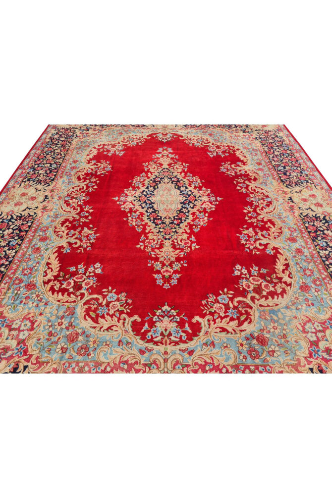 Authentic Hand Knotted Vintage Qirmoun Wool Area Rug 12.5 x 9.10 Ft (1504 Ger-4) - Image 8