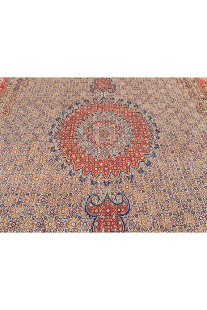 Authentic Hand Knotted Vintage Yamoud Wool Area Rug 12.9 x 9.7 Ft (1516 Ger-4) - Image 10
