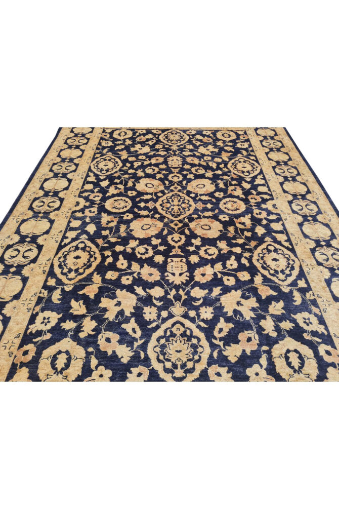 Authentic Hand Knotted Vintage Afghan Chobi Wool Area Rug 11.5 x 8.4 Ft (1520 Ger-4) - Image 8