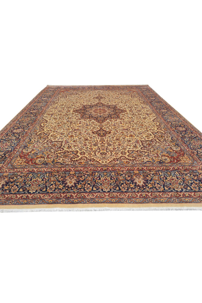 Authentic Hand Knotted Vintage Double knot Wool Area Rug 12.3 x 9.0 Ft (1521 Ger-4) - Image 5