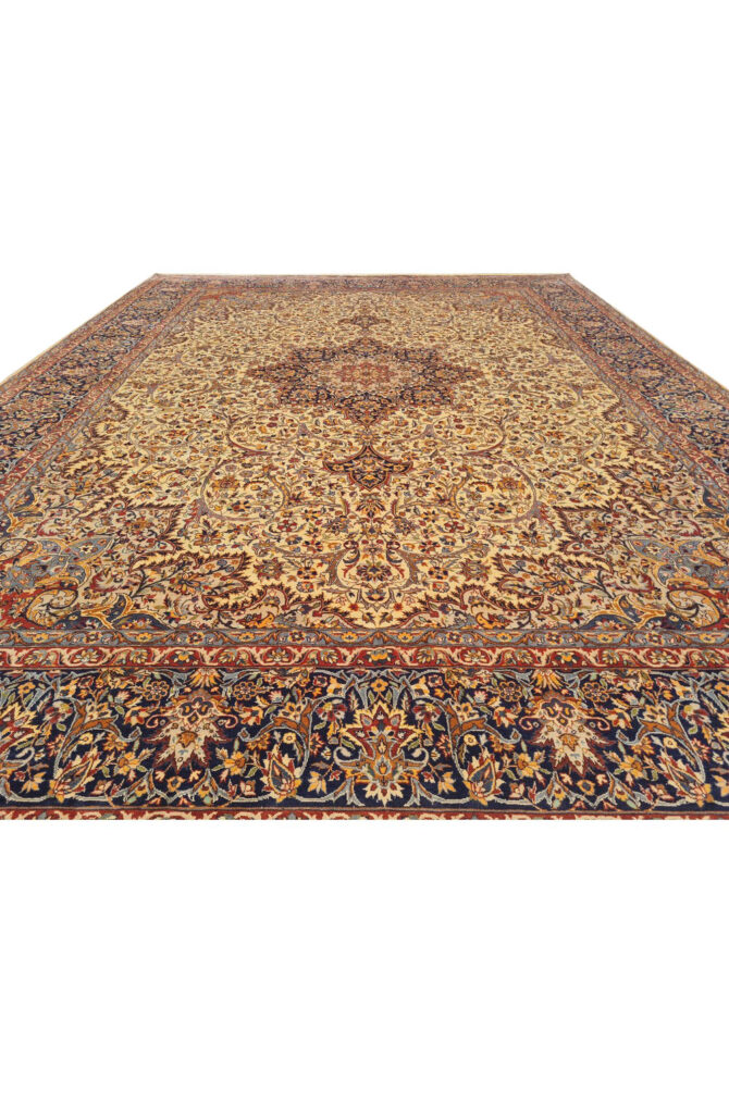 Authentic Hand Knotted Vintage Double knot Wool Area Rug 12.3 x 9.0 Ft (1521 Ger-4) - Image 7
