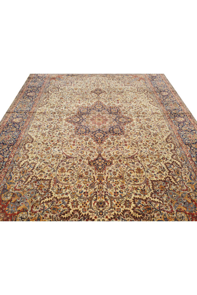 Authentic Hand Knotted Vintage Double knot Wool Area Rug 12.3 x 9.0 Ft (1521 Ger-4) - Image 8