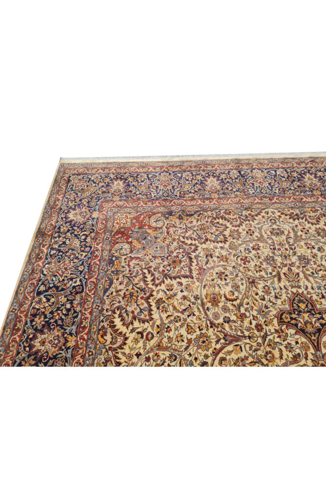 Authentic Hand Knotted Vintage Double knot Wool Area Rug 12.3 x 9.0 Ft (1521 Ger-4) - Image 9