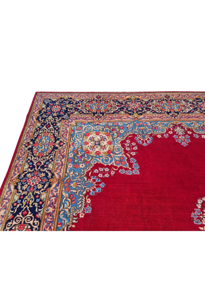 Authentic Hand Knotted Vintage Qirmoun Wool Area Rug 12.7 x 9.7 Ft (1541 Ger-4) - Image 9