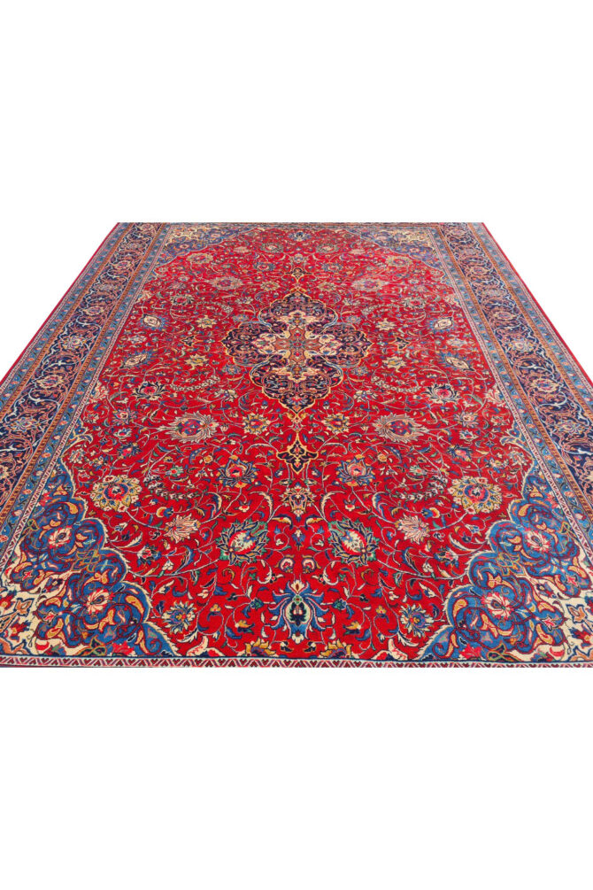 Authentic Hand Knotted Vintage Tabreez Wool Area Rug 13.10 x 9.9 Ft (1545 Ger-4) - Image 8